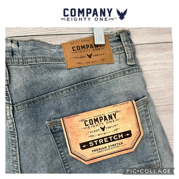 NEW COMPANY EIGHTY ONE CURRENT PREMIUM STRETCH DENIM SHORTS - Picture 6 of 6